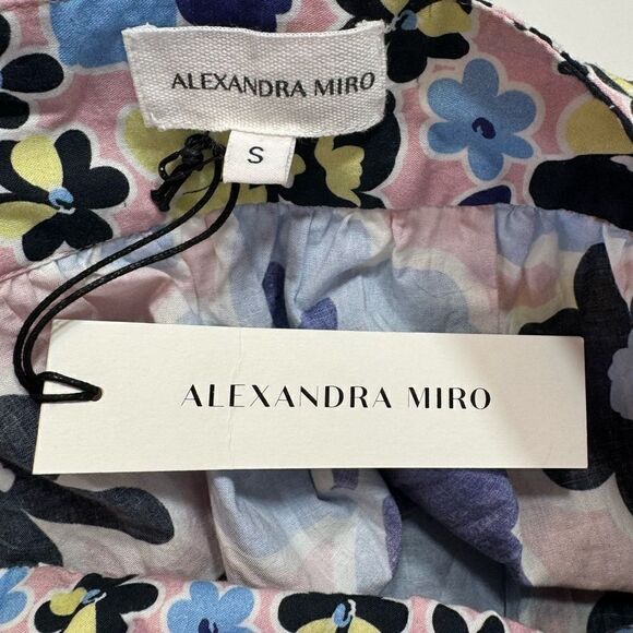 NEW Alexandra Miro Mimi Floral Cotton Maxi Dress Small - Picture 9 of 12